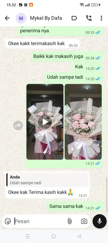 Testimonial Papan buket bunga PASANGKAYU