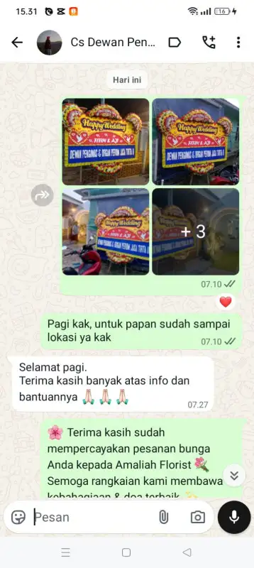 Testimonial papan bunga PASANGKAYU